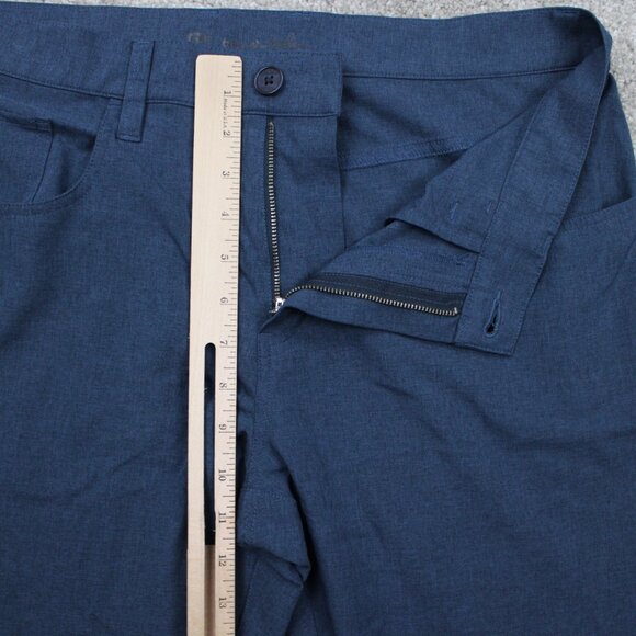 Travis Mathew Golf Pants Mens 33 Blue Polyester Stretch Flat Front w/ 34" inseam - Picture 8 of 12